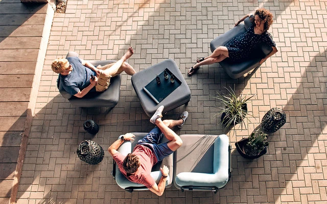 One Bar Element 2 Aufblasbarer Sessel / Sitzelement Light Grey / Green – Bild 4