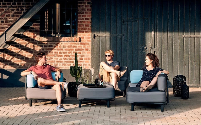 One Bar Element 2 Aufblasbarer Sessel / Sitzelement Light Grey / Green – Bild 5