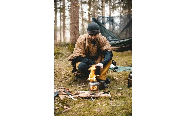 Amazonas 2in1 Hängematte Underquilt-Poncho Braun – Bild 2