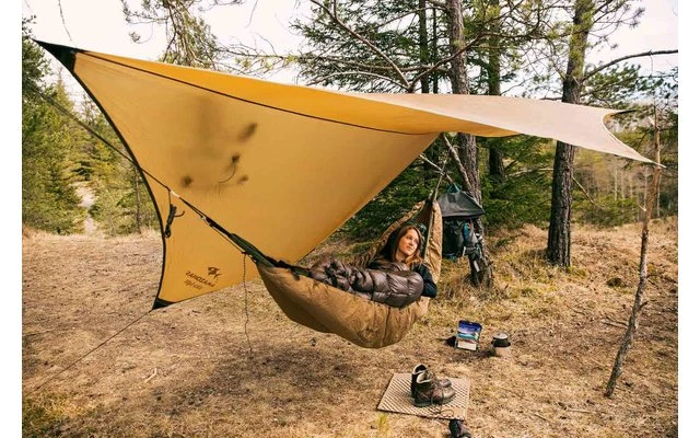 Amazonas 2in1 Hängematte Underquilt-Poncho Braun – Bild 5