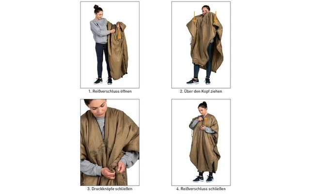 Amazonas 2in1 Hängematte Underquilt-Poncho Braun – Bild 7