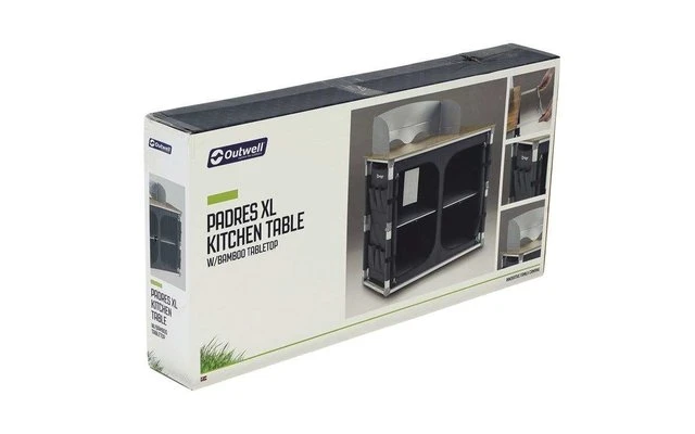Outwell Padres XL Küchentisch Mit Bambustischplatte – Bild 3